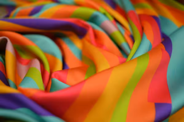 Colorful rayon fabric
